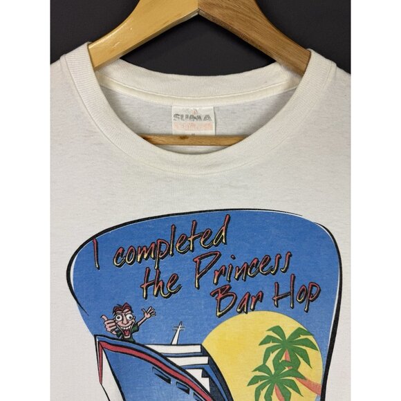 Vintage 90's Dos Equis Beer I Completed The Princess Cruise Bar Hop Promo Rare M - Picture 4 of 11